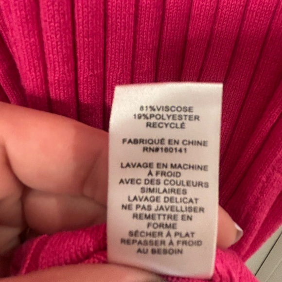 NWT 89th & Madison Powder Pink, Orange, Fuchsia Ribbed Midi Dress - Picture 5 of 7